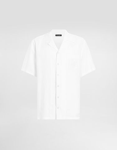 Košeľa Dolce & Gabbana Dolce & Gabbana Linen Shirt With Logo Embroidery Biela | G5JH9ZFU4IKW0800, 0