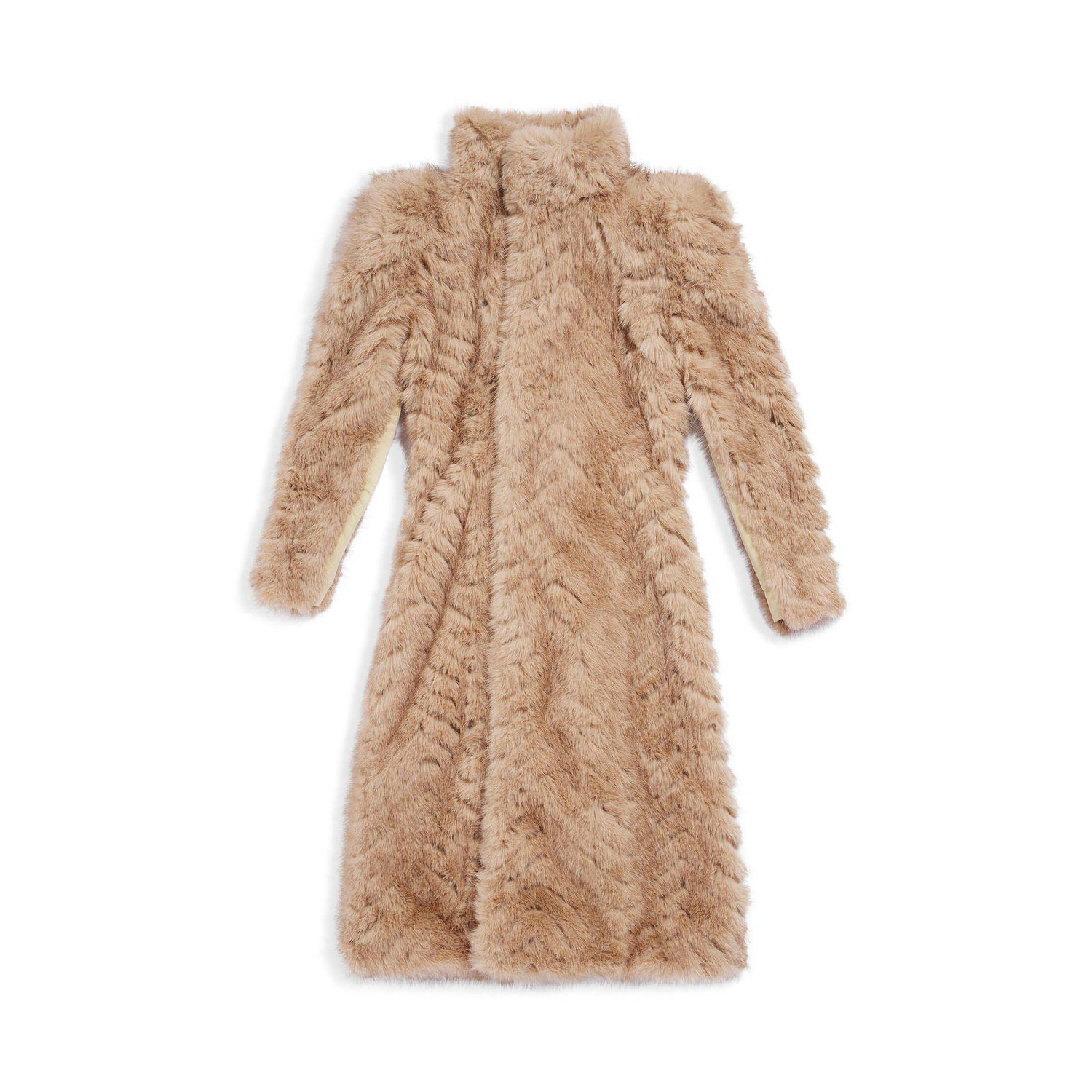 Kabáty Balenciaga Round Shoulder Fitted Coat Béžová | 768930TPQ142602, 0