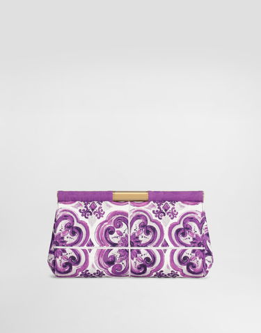 Kabelka Dolce & Gabbana Dolce & Gabbana Marlene Embroidered Brocade Clutch Fialová | BB7672AE123I03TN, 3