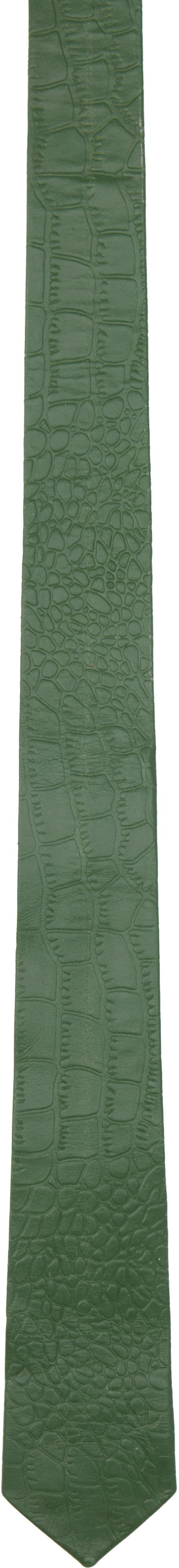 Opasok VEERT Croco Leather Tie Zelené | VR325G2, 0