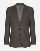 Dolce & Gabbana Single-Breasted Pinstripe Flannel Jacket