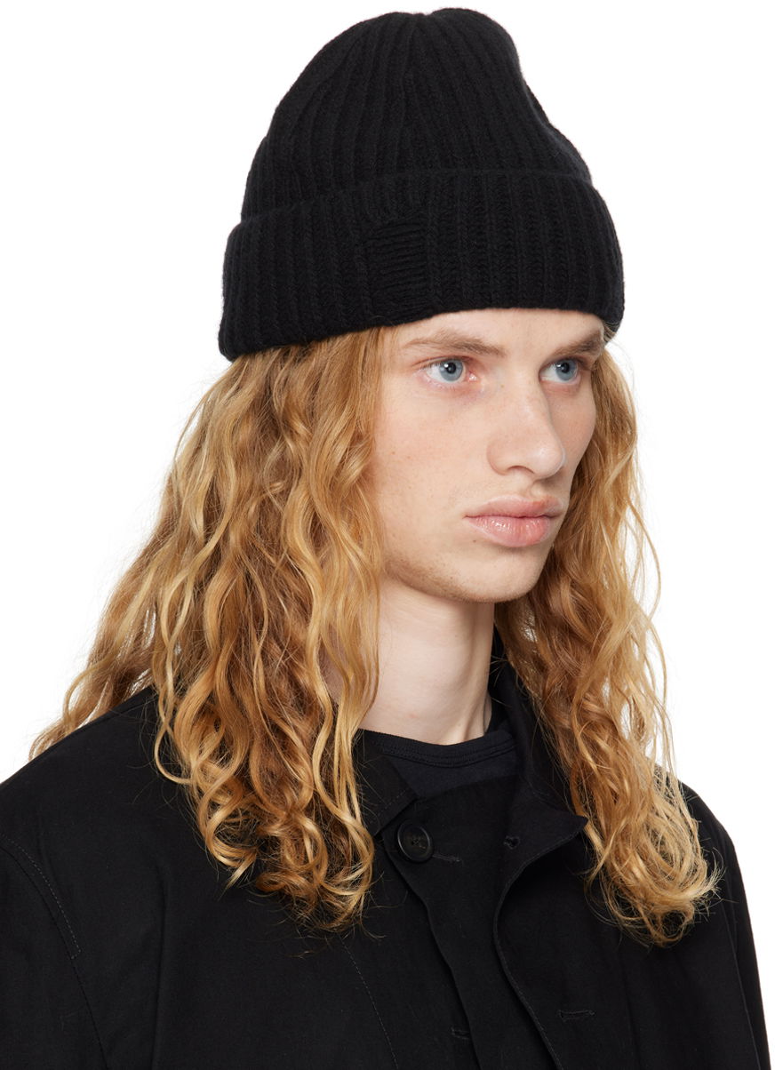 Kulicha Ann Demeulemeester Ann Demeulemeester Malin Wool Beanie Čierna | 2402-U-HT30-KN048-099, 1