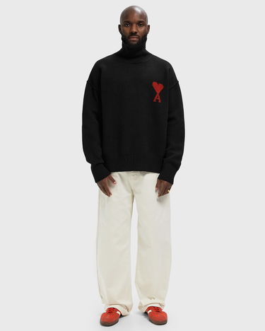 Sveter AMI AMI de Coeur Funnel Neck Sweater Čierna | UKS839.018-009, 2