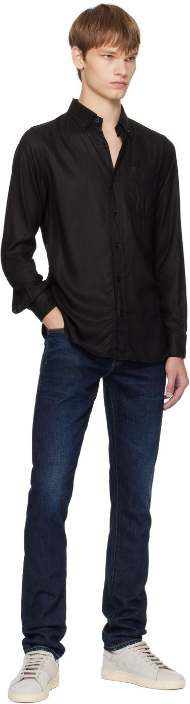 Džínsy Tom Ford TOM FORD Stretch Twill Slim Fit Jeans Modrá | DPS001-DMC073, 3