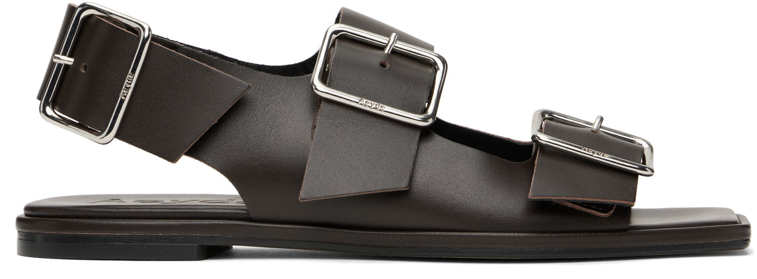 Oblečenie Aeyde Aeyde Thekla Leather Slingback Sandals Hnedá | A11-FS-BRNS08FL65-SS25-953-001, 0