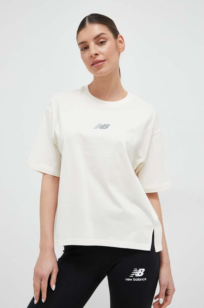 Tričko New Balance Athletics Remastered Cotton Jersey Boxy T-Shirt Biela | WT31511GIE, 0