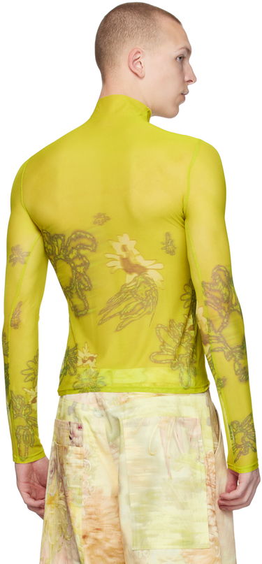Sveter Collina Strada Collina Strada Thumbtastic Floral Print Mesh Turtleneck Zelené | XX3340, 2