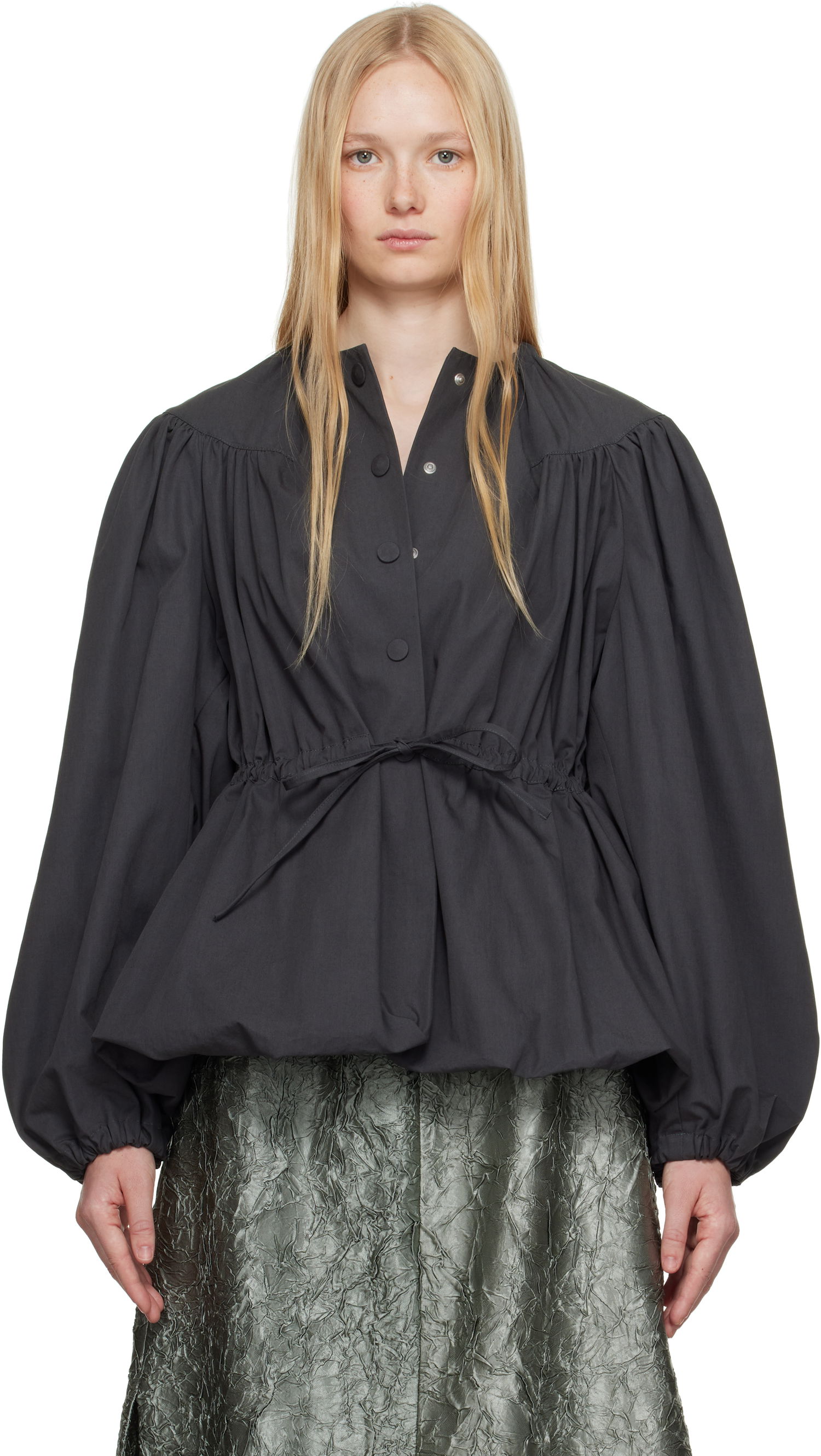 Košeľa Dries Van Noten Dries Van Noten Drawstring Peplum Top Čierna | 251-010501-1449, 0