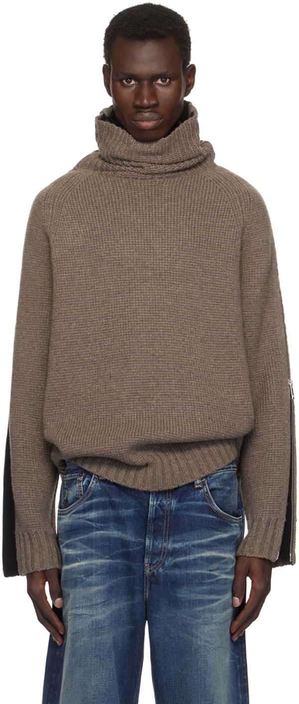 Sveter Helmut Lang Suitcase Turtleneck Sweater Hnedá | O06HM797, 0