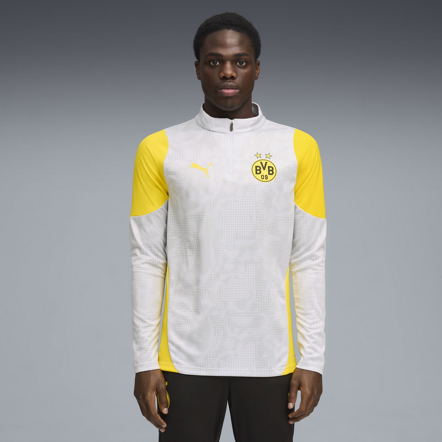 Mikina Puma Borussia Dortmund Men's Training Quarter-Zip Top Šedá | 781669_18, 1