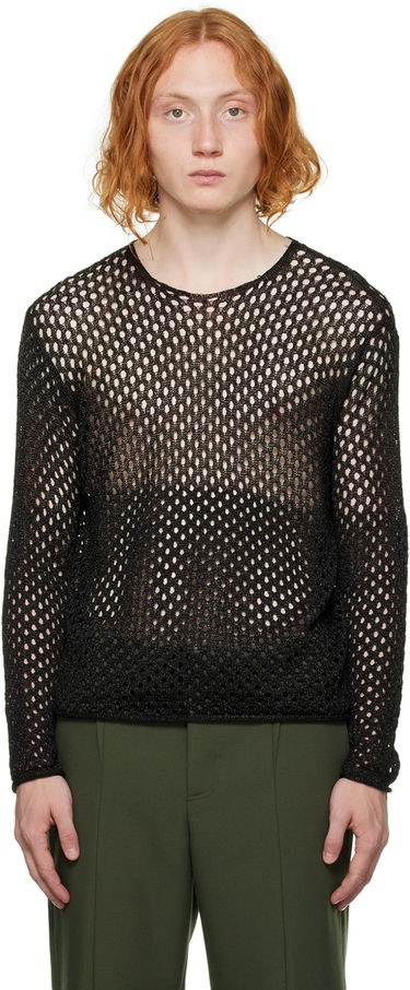 Sveter Dion Lee Metallic Long Sleeve Sweater Čierna | C7107F22, 0