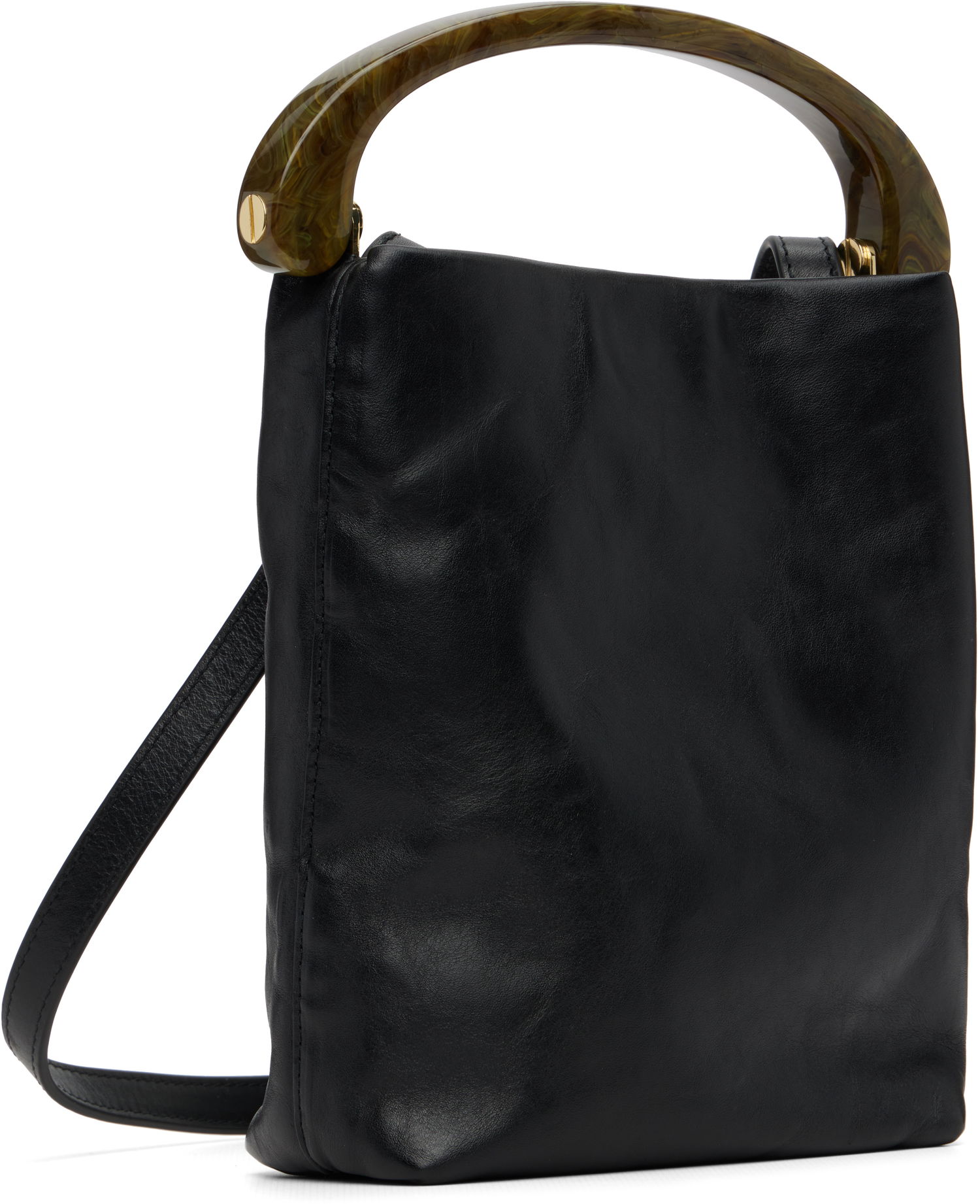 Taška cez rameno Dries Van Noten Dries Van Noten Micro Leather Shoulder Bag Čierna | 252-011523-195, 1