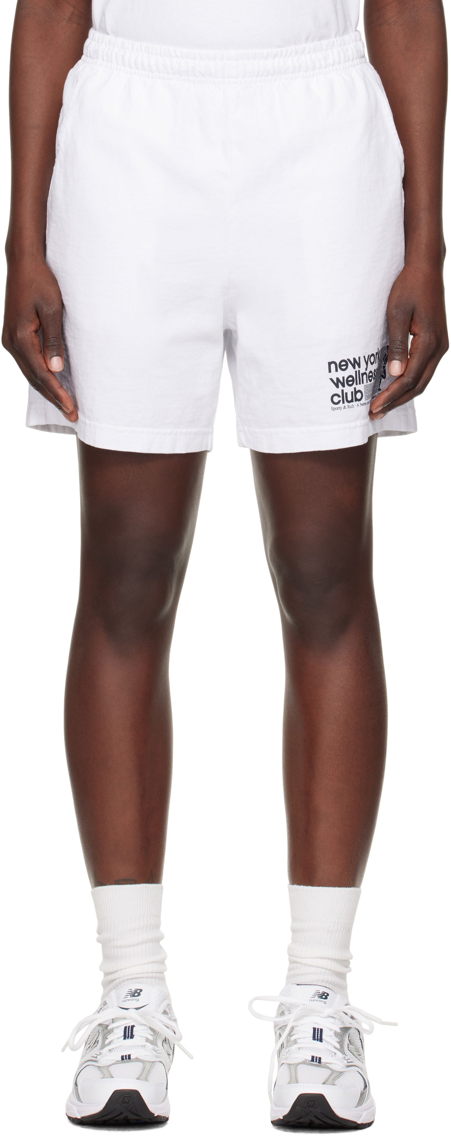 Šortky Sporty & Rich 'Wellness Club' Shorts Biela | SH039506128WH01, 0
