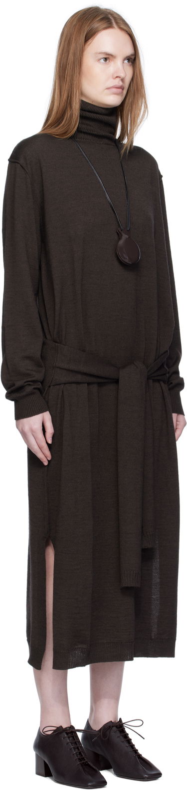 Šaty LEMAIRE Midi Knit Dress Hnedá | DR1082 LK087, 4