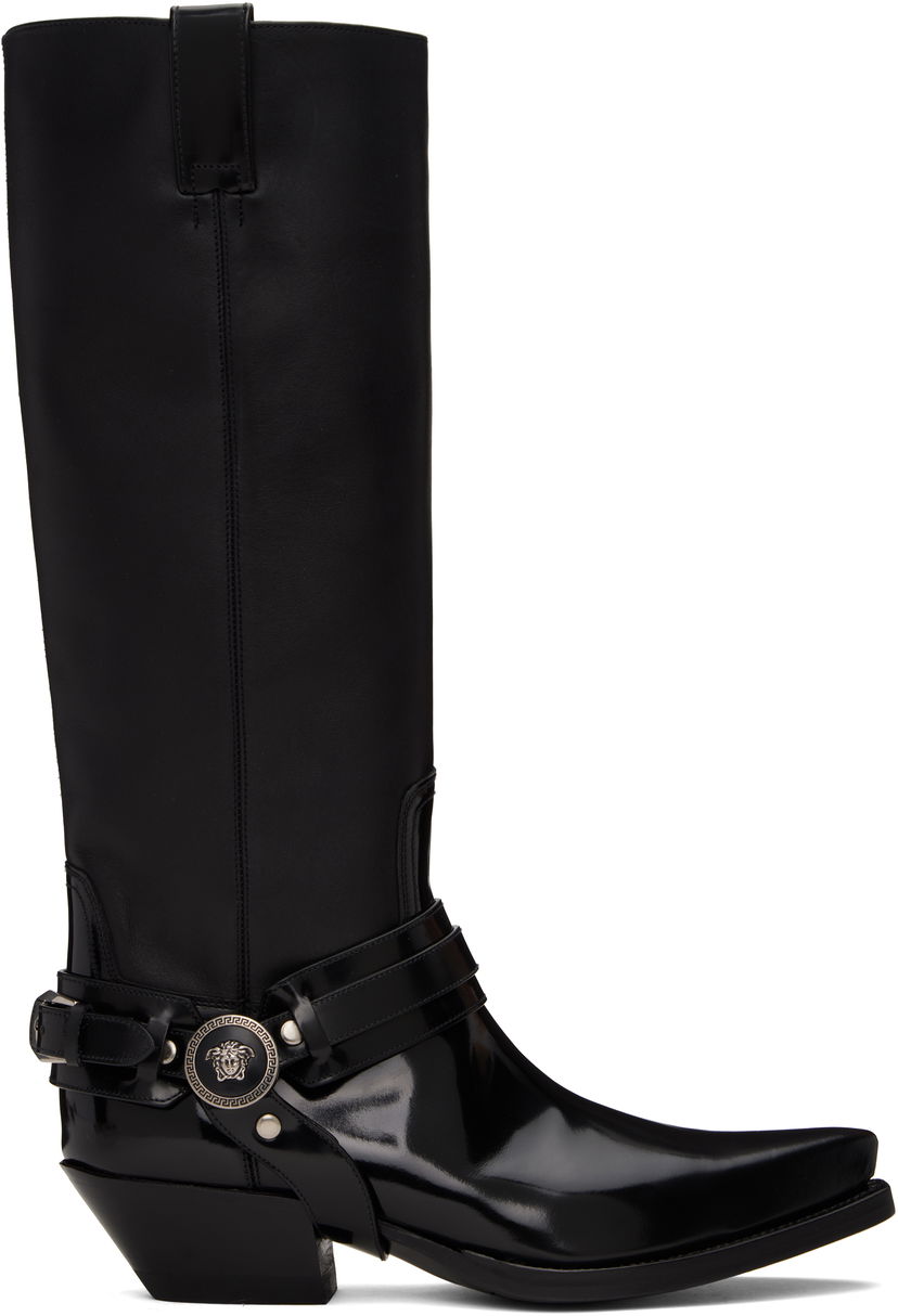 Oblečenie Versace Versace Texano Knee-High Boots Čierna | 1016746_1A12155_1B00I