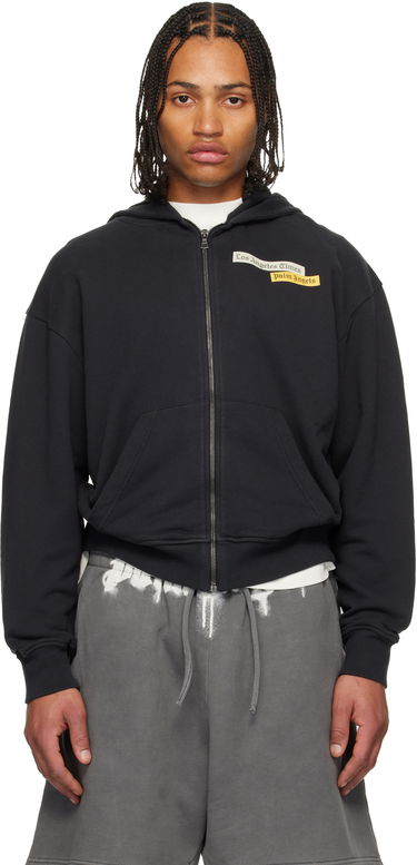 Mikina Palm Angels LA Times Edition News Zip Hoodie Čierna | PMBE029F25FLE0011003, 0