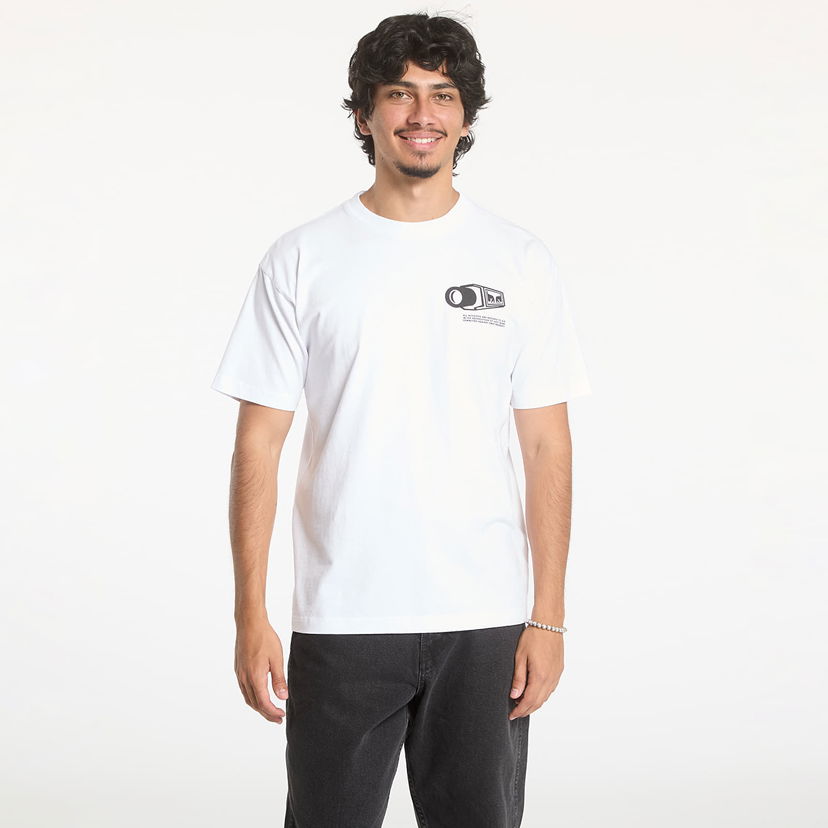 Tričko OBEY T-shirt Warning White Biela | 166913948-WHT