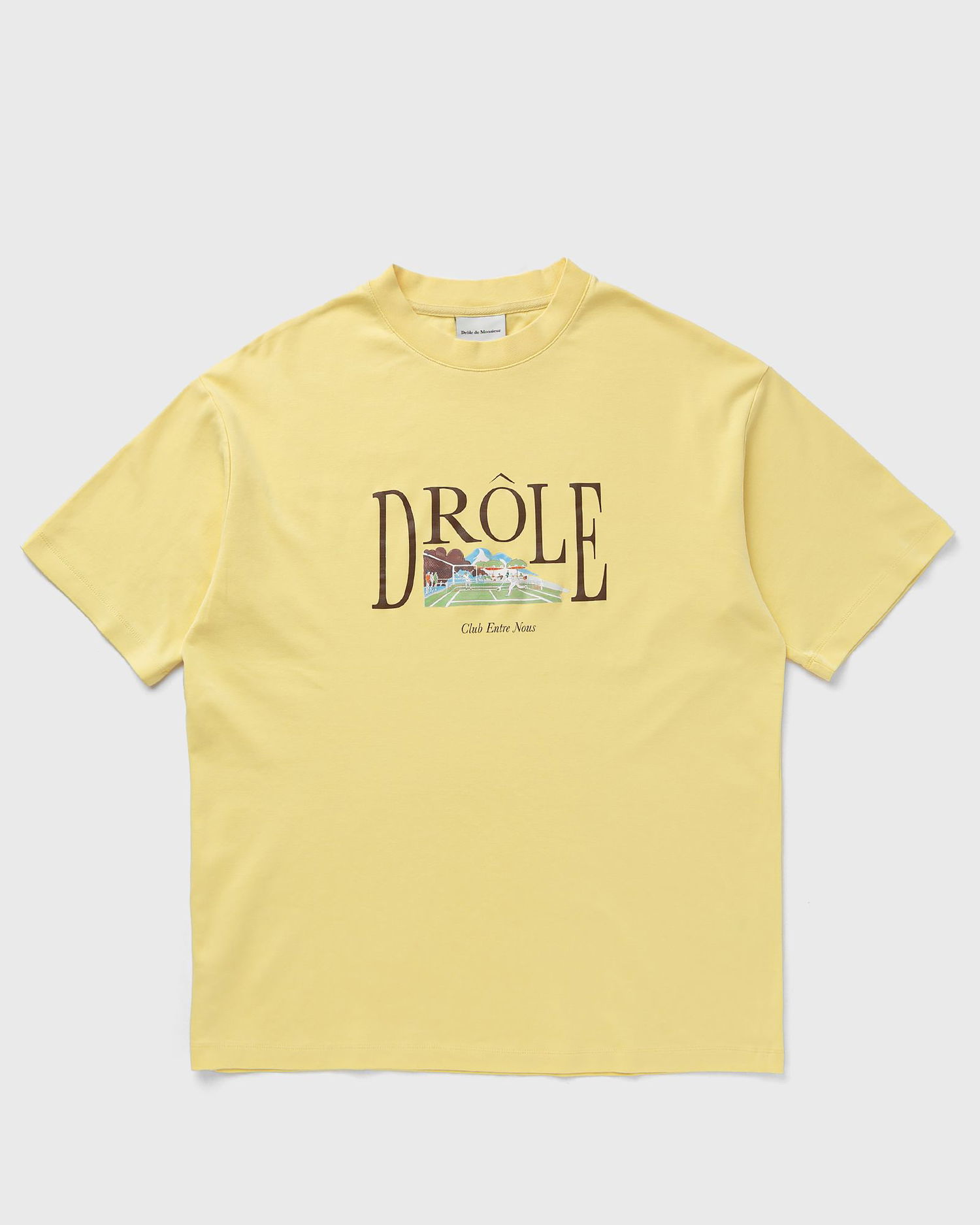 Tričko Drôle de Monsieur Drôle de Monsieur Le Tennis Court T-Shirt XXL Žltá | G-TS246-CO002-LYL, 0