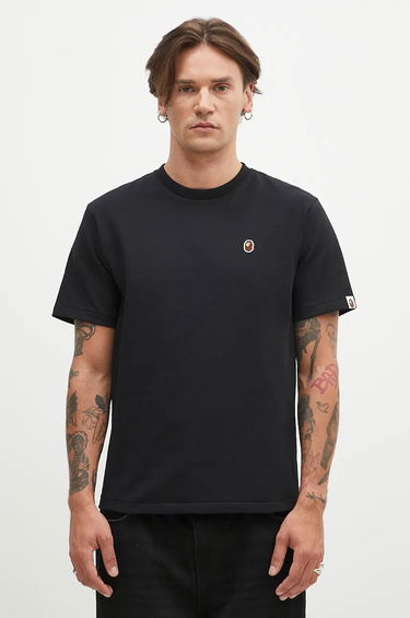 Tričko BAPE One Point T-Shirt With Print Black Čierna | 1K80110004, 0