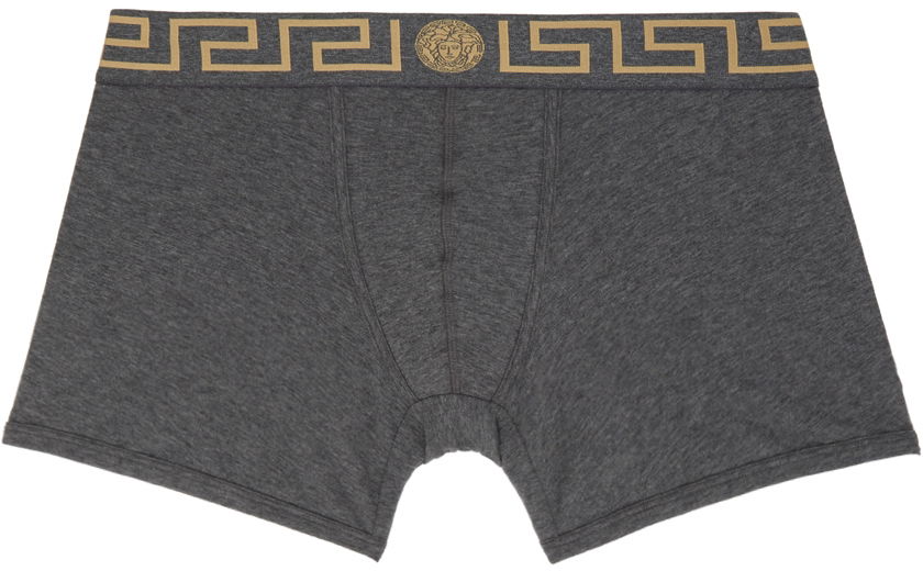 Boxerky Versace Two-Pack Greca Border Boxers Šedá | AU10192 A232741, 1