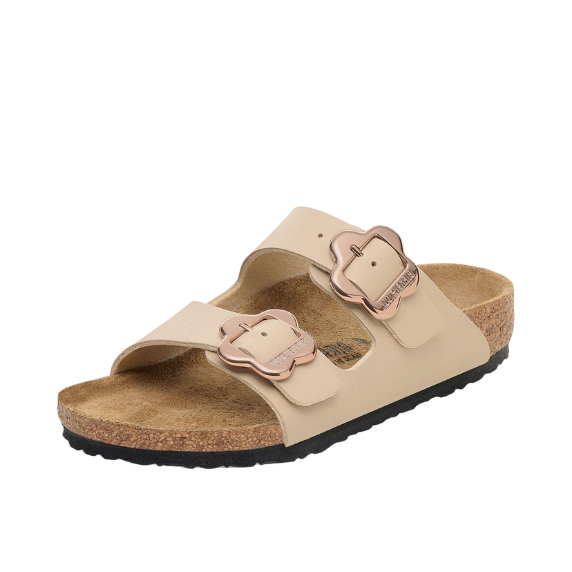 Tenisky a topánky Birkenstock Arizona Flower Buckle Birko-Flor Narrow Fit Sandal Béžová | 1030419