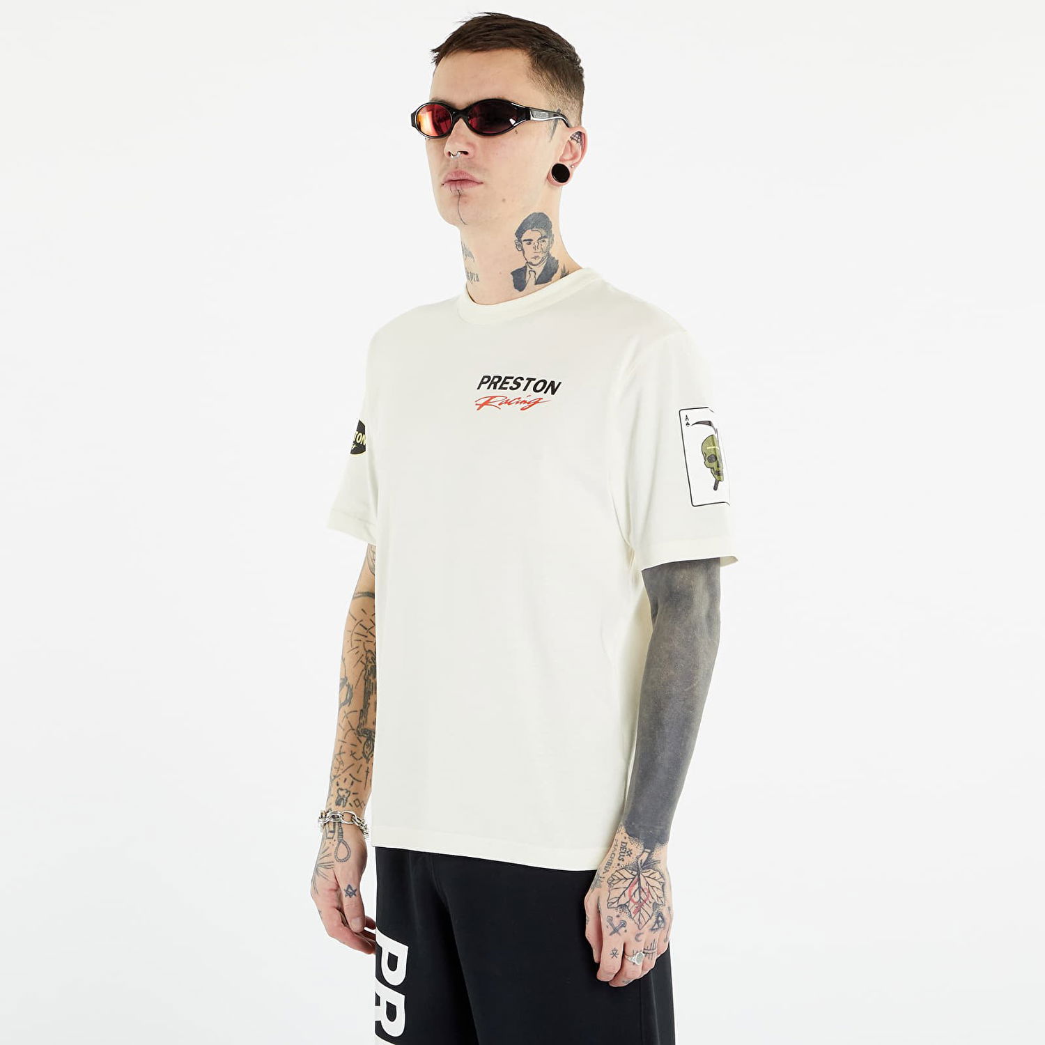 Tričko HERON PRESTON Preston Racing Short Sleeve Tee Biela | HMAA032S23JER0080110, 1