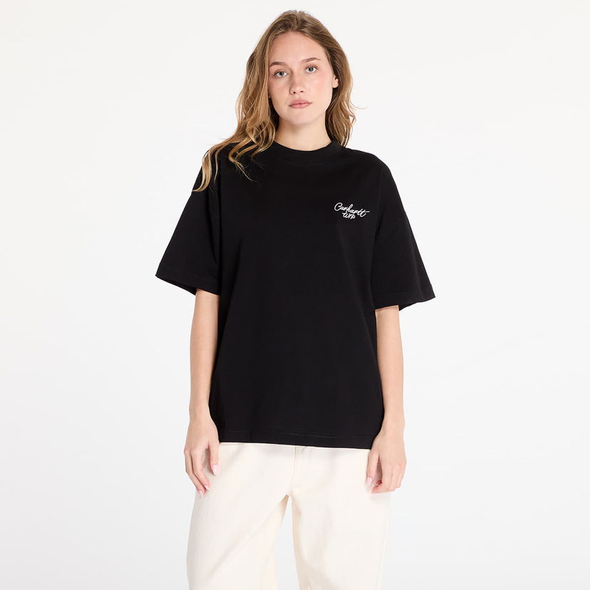 Tričko Carhartt WIP T-shirt S/S Signature Script T-Shirt UNISEX Black/ Wax L Čierna | I033828.K02XX