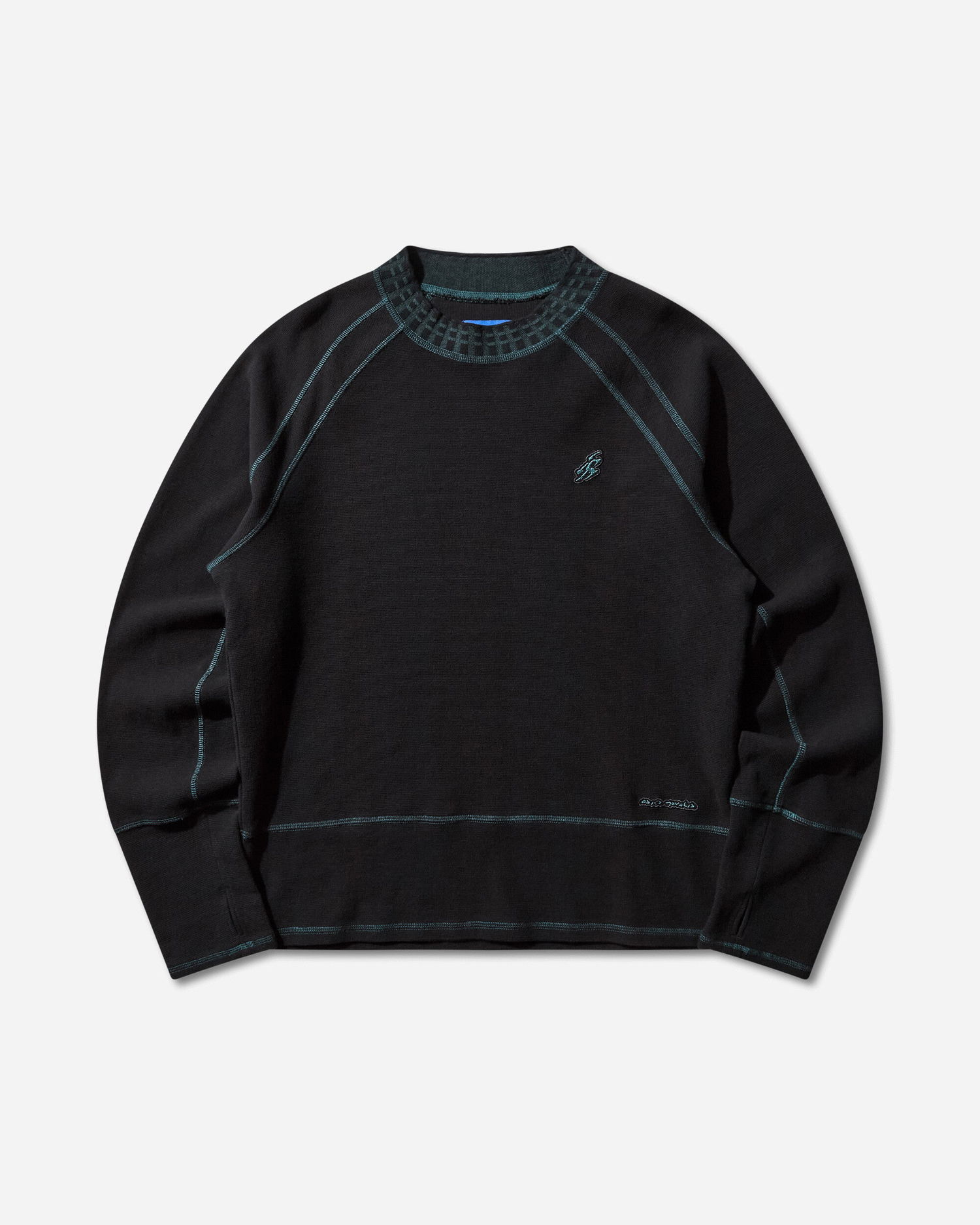 Tričko Asics Novalis Tamarica Raglan Longsleeve with Patterned Crewneck and Contrast Stitching Čierna | 2203A328-001, 1