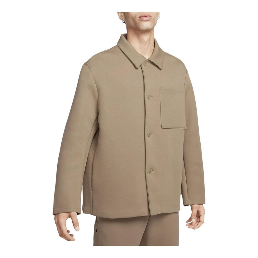 Košeľa Nike Sportswear Tech Fleece Reimagined Wide Shirt Jacket Hnedá | FB8168-247