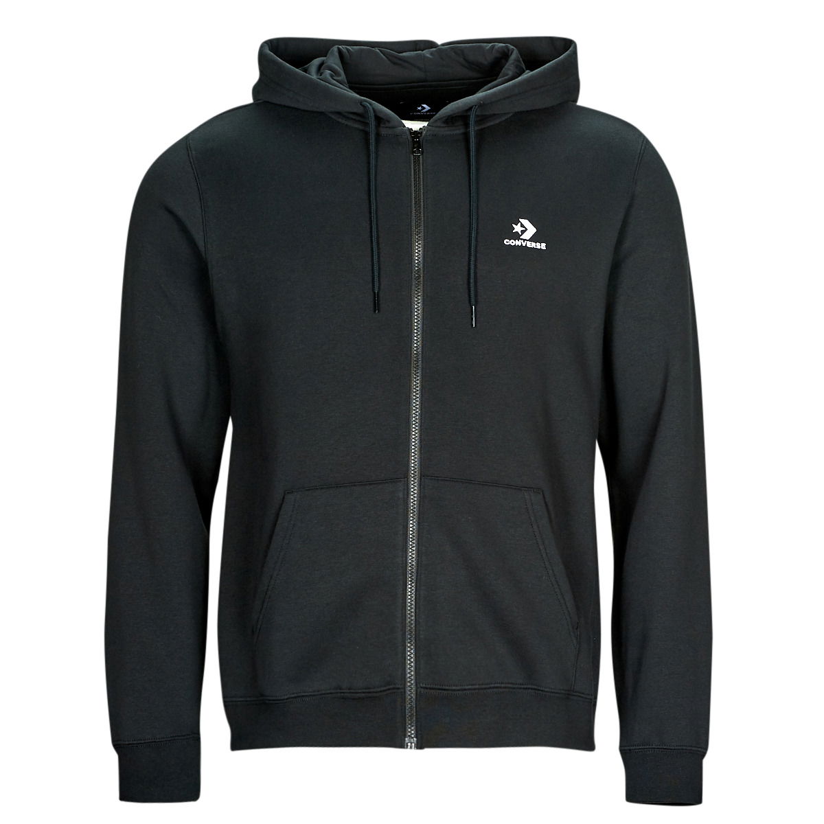 Mikina Converse GO-TO EMBROIDERED STAR CHEVRON FULL-ZIP HOODIE Čierna | 10024511-A01, 0