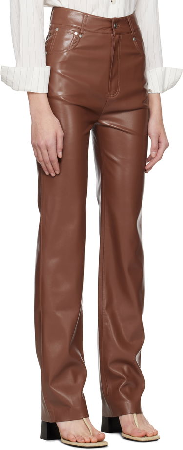 Nohavice Nanushka Nanushka Jacoba Vegan Leather Pants Hnedá | NW25SSPA21775, 1