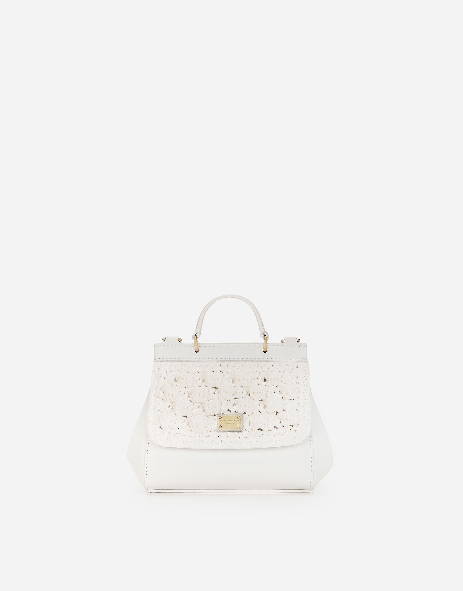 Kabelka Dolce & Gabbana Dolce & Gabbana Sicily Bag With Crochet Detailing Biela | EB0003AD69380001, 0