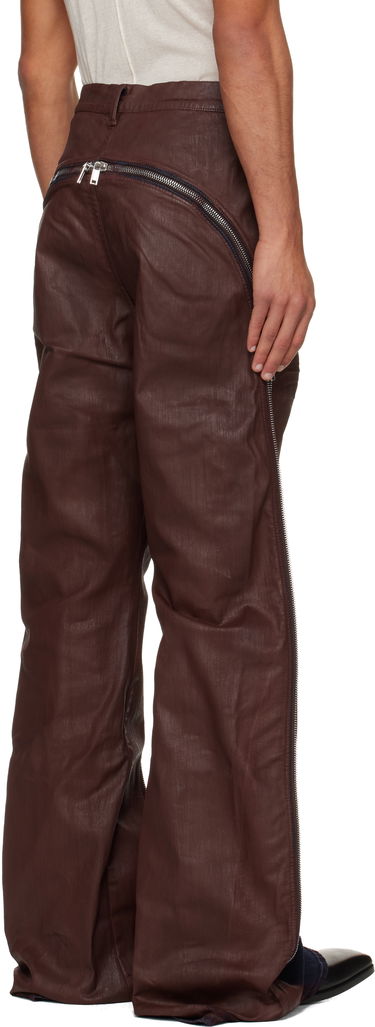 Džínsy Rick Owens Concordians Bolan Banana Coated Wide-Leg Side-Zip Jeans Hnedá | DU02E7363 SDSW, 2