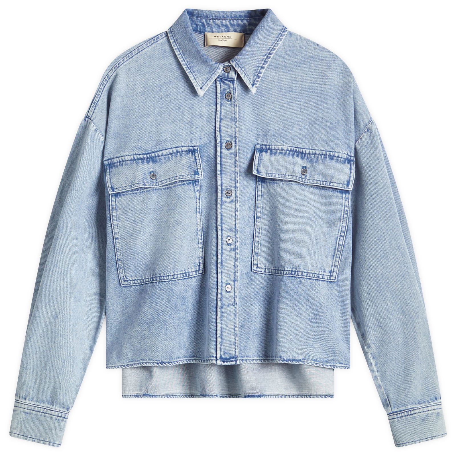 Weekend Max Mara Zemira Cropped Denim Shirt Jacket