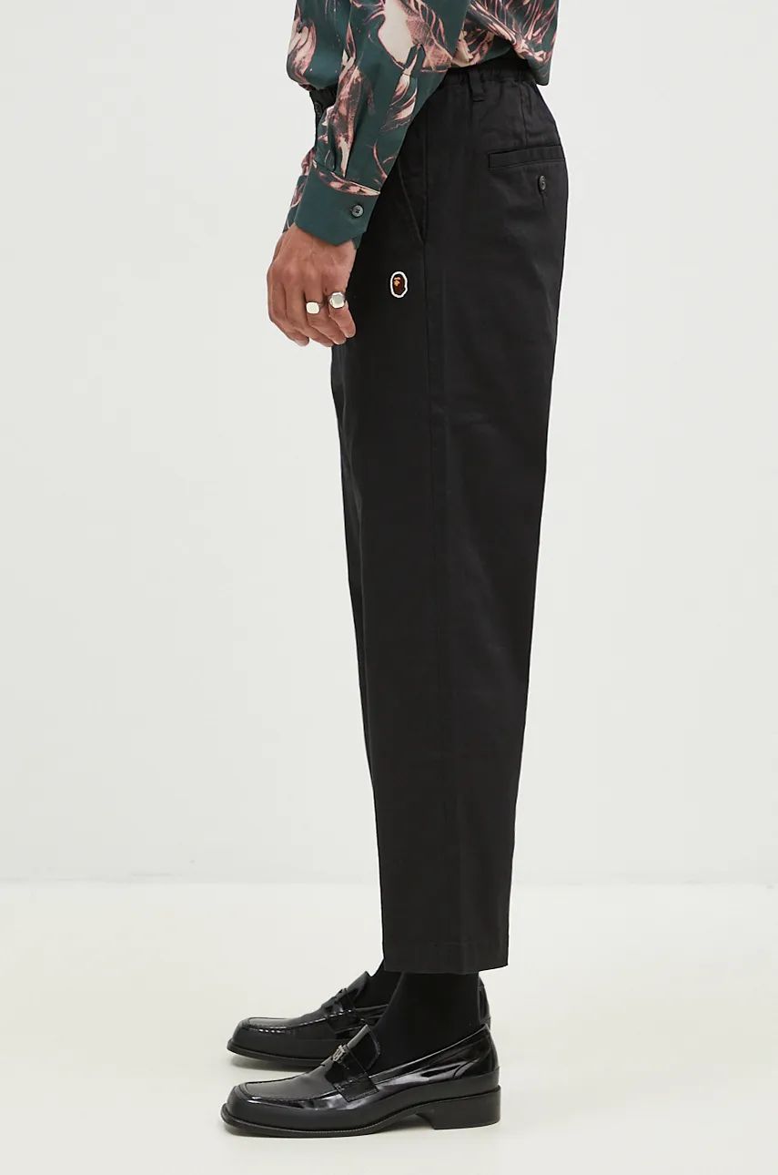 Nohavice BAPE One Point Relaxed Fit Chino Trousers Čierna | 1K80152011, 1