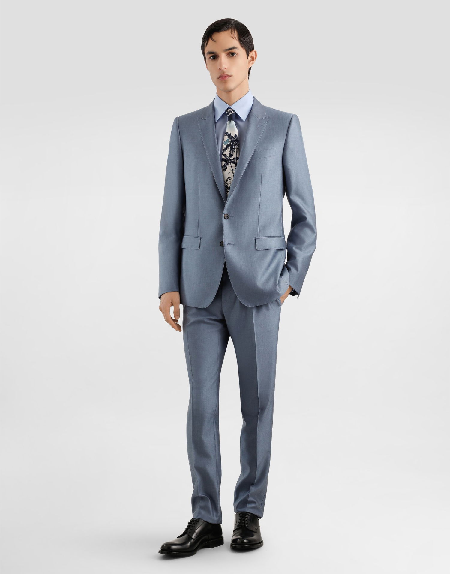 Súprava Dolce & Gabbana Dolce & Gabbana Single-Breasted Wool and Silk Suit Modrá | GK0RMTGJ725S8285, 1