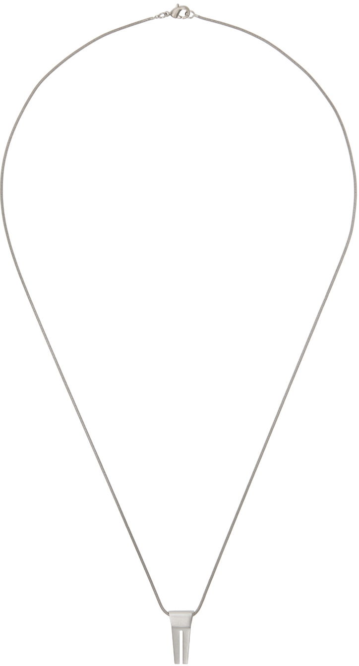 Náhrdelník Rick Owens Silver Porterville Mini Open Trunk Charm Necklace Metalická | RJ0000100 MMT