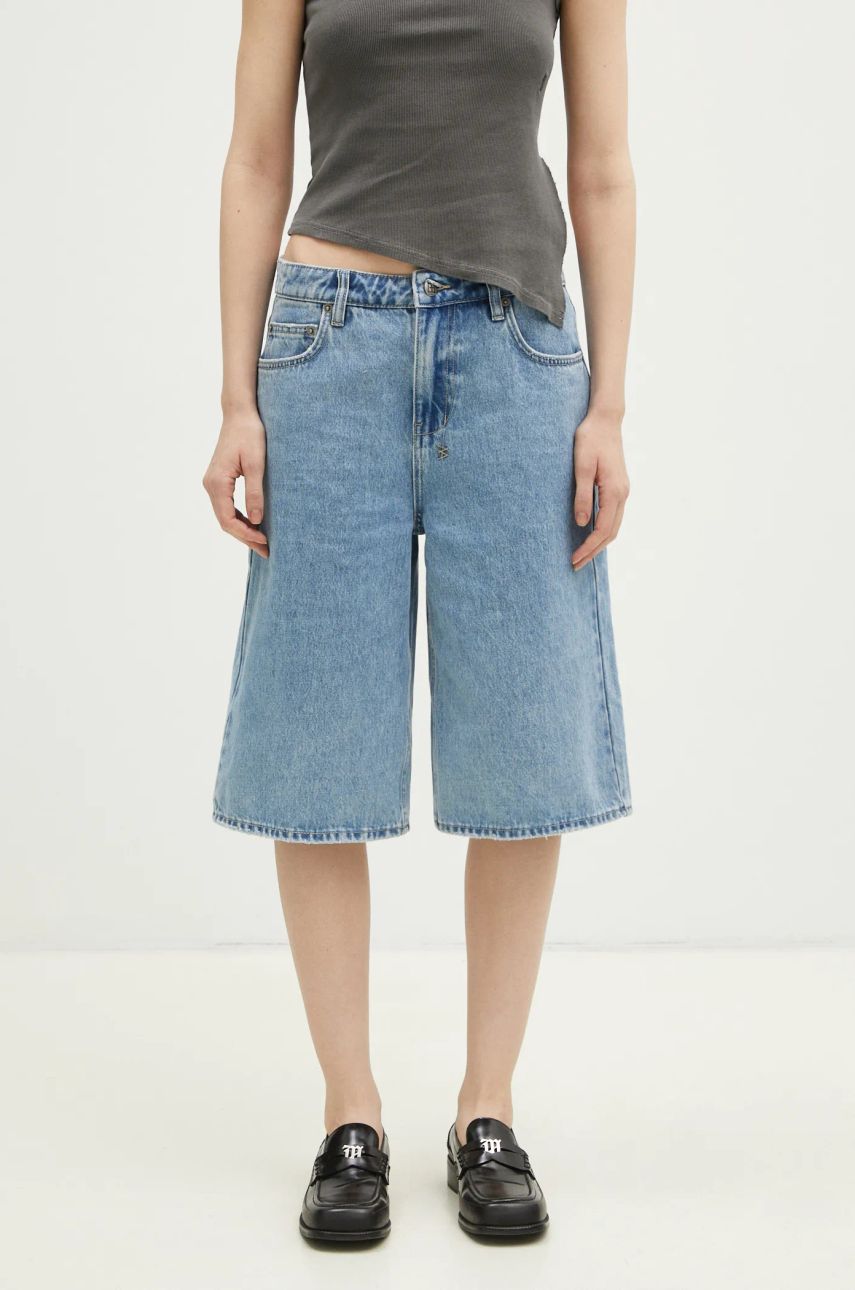 Šortky Ksubi KSUBI Low Rider High Waist Long Denim Shorts Modrá | WPS24WA012, 0