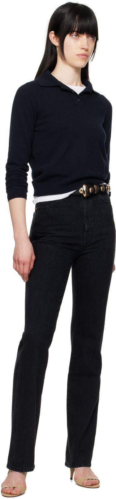 Opasok Khaite Khaite Benny Studded Belt Čierna | 10015-763, 2