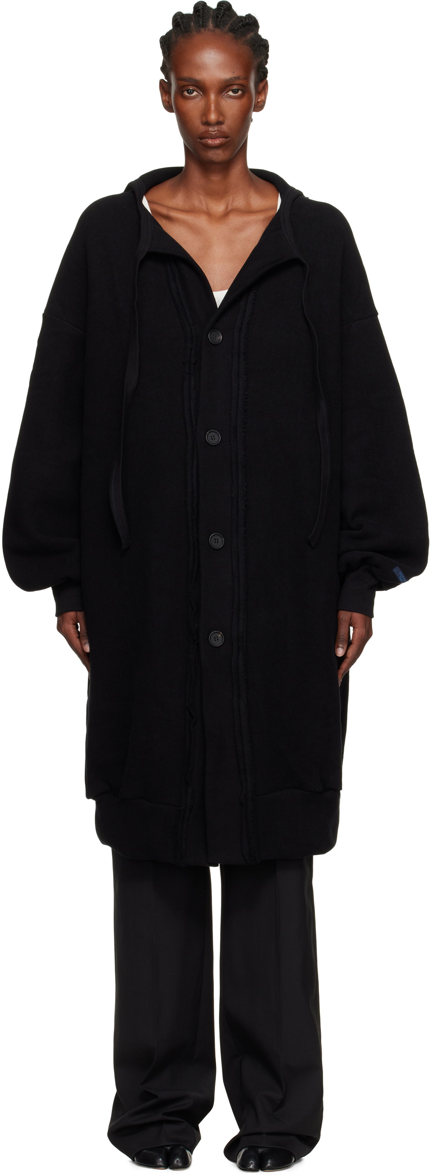 Bunda Yohji Yamamoto YOHJI YAMAMOTO Jersey Twill Button Cardigan Čierna | FM-T86-002, 0