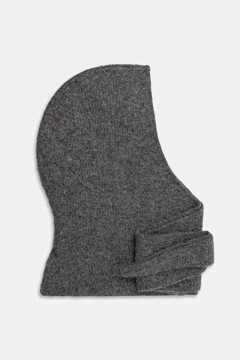 Klobúk GANNI Soft Wool Balaclava Šedá | A6475