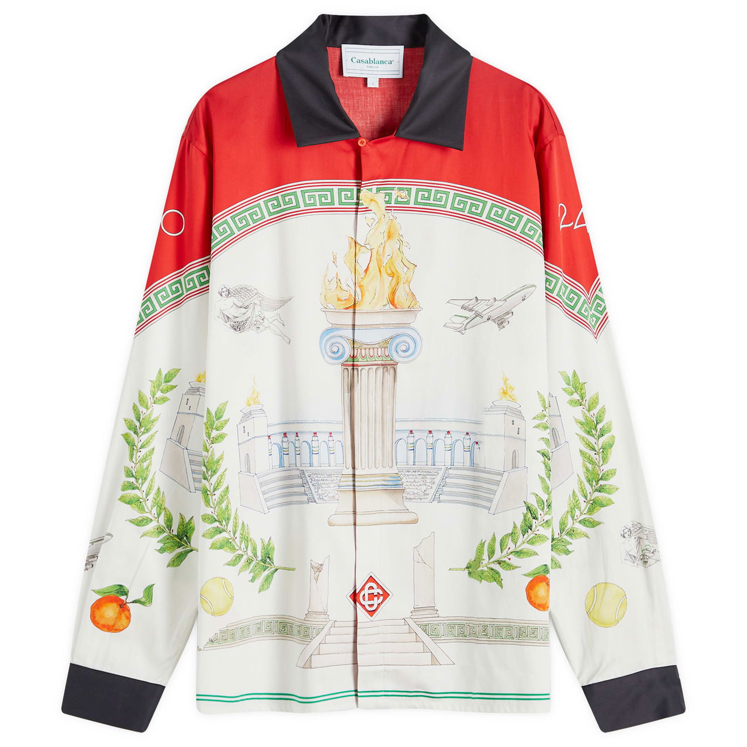Košeľa Casablanca Long Sleeve Cuban Collar Shirt Rôznofarebný | U-WF24-SH-006-06-MULTI, 0