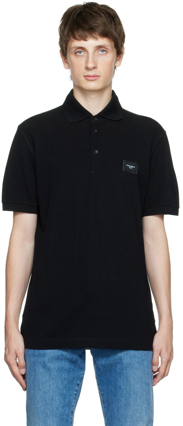 Polo tričko Dolce & Gabbana Black Cotton Polo Čierna | G8KK1TFU7EN, 0