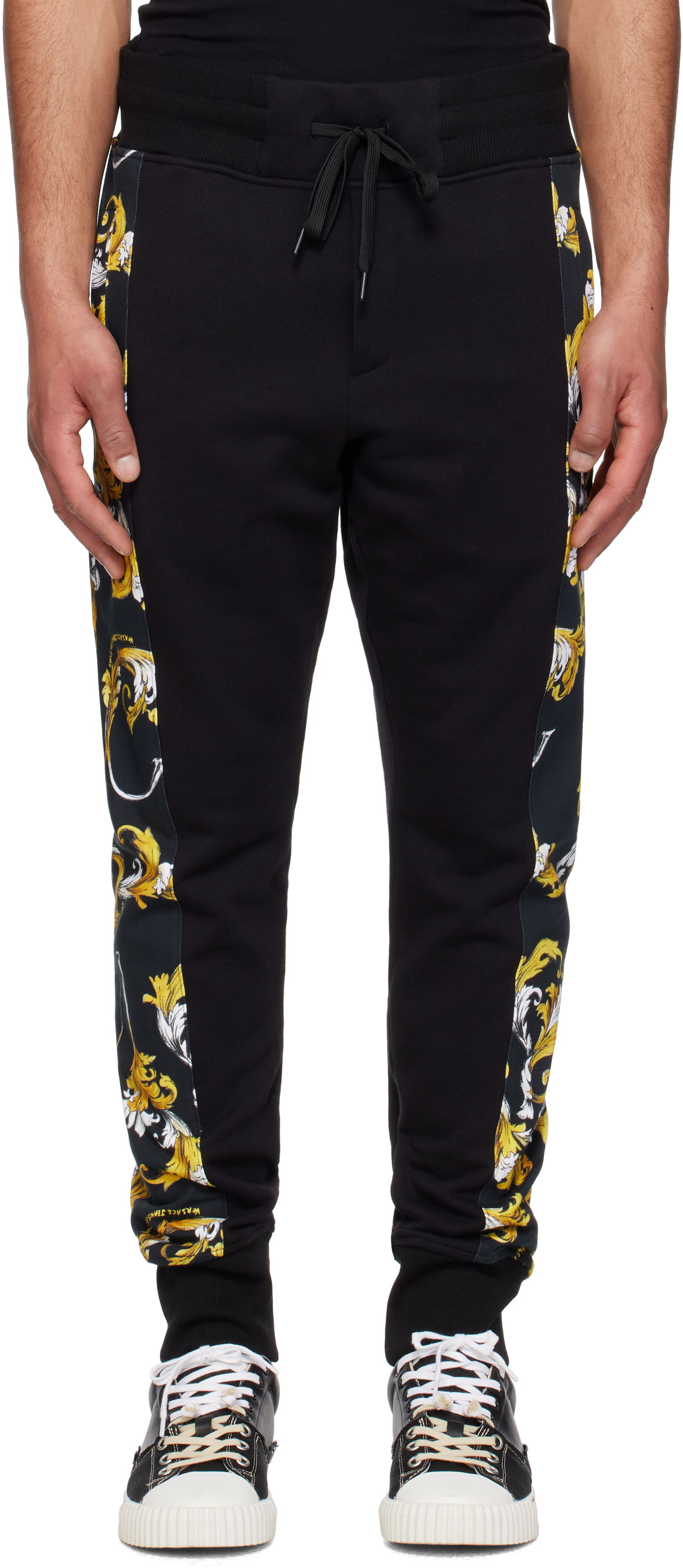 Tepláky Versace Versace Jeans Couture Graphic Trim Sweatpants Čierna | E78GAA3C0_EFS189, 0
