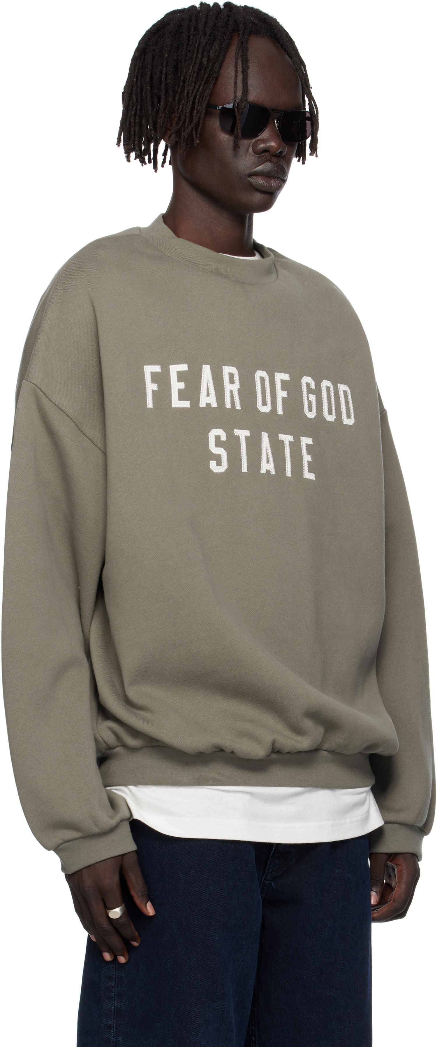 Mikina Fear of God Fear of God ESSENTIALS 90s Fit Fleece Crewneck Sweatshirt Šedá | 192SP256557F, 1