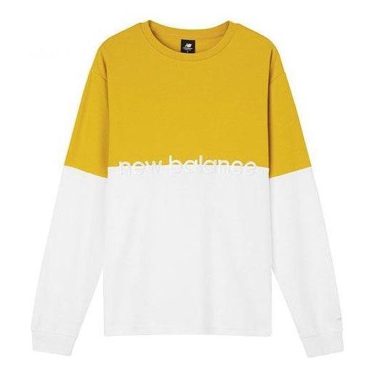Mikina New Balance Athletics Stripe Long Sleeve T-Shirt Žltá | AMT01507-VGL