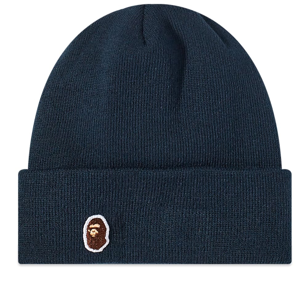 Kulicha BAPE Ape Head One Point New Era Knit Cap Navy | 001HTI831011C-NVY, 0