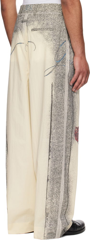 Nohavice Jean Paul Gaultier Jean Paul Gaultier 'The Multi-Tattoo' Suit Trousers Béžová | 25/34-U-PA192-C589-030030, 2