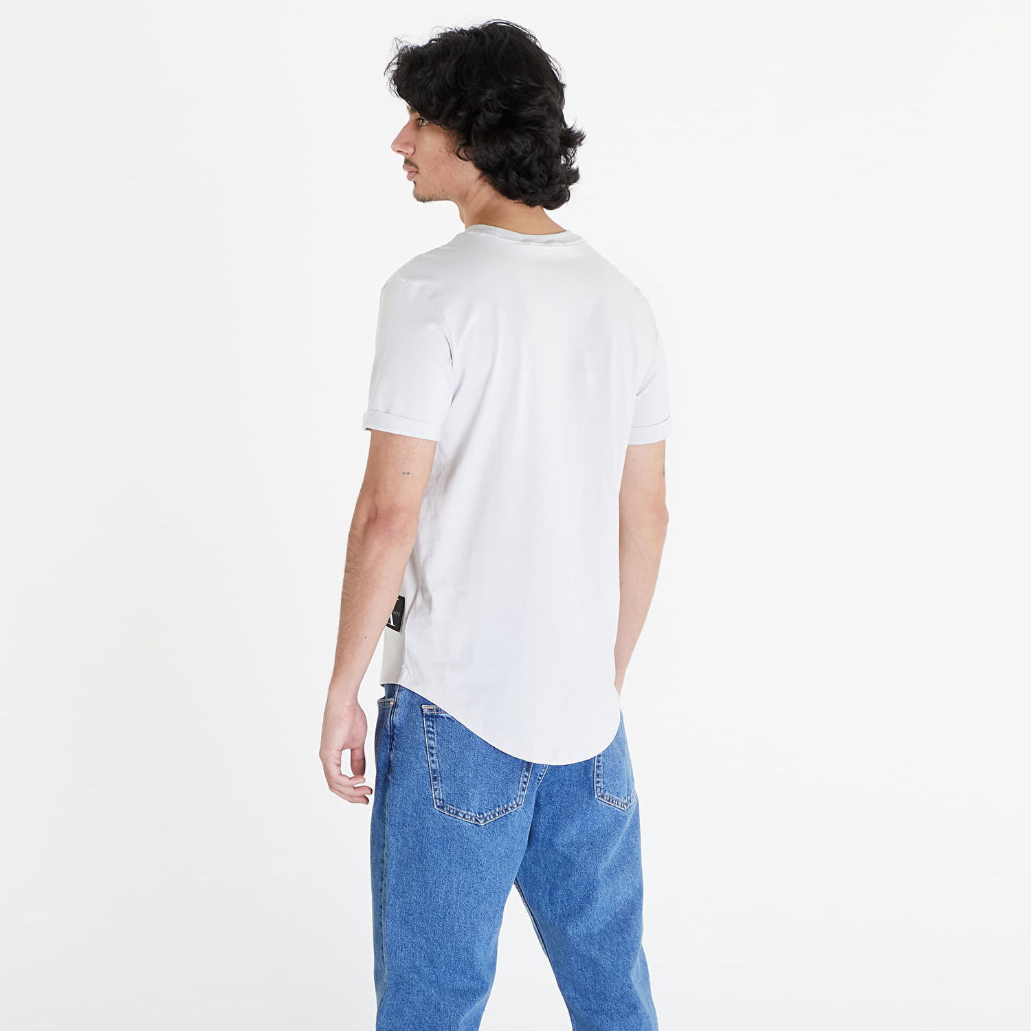 Tričko CALVIN KLEIN Jeans Badge Turn Up Short Sleeve Biela | J30J323482 PC8, 1