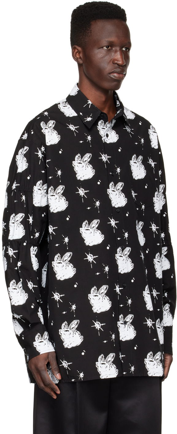 Košeľa We11done We11done Cotton Poplin Space Bunny Print Shirt Čierna | WD-BL1-22-142-M-BK, 1